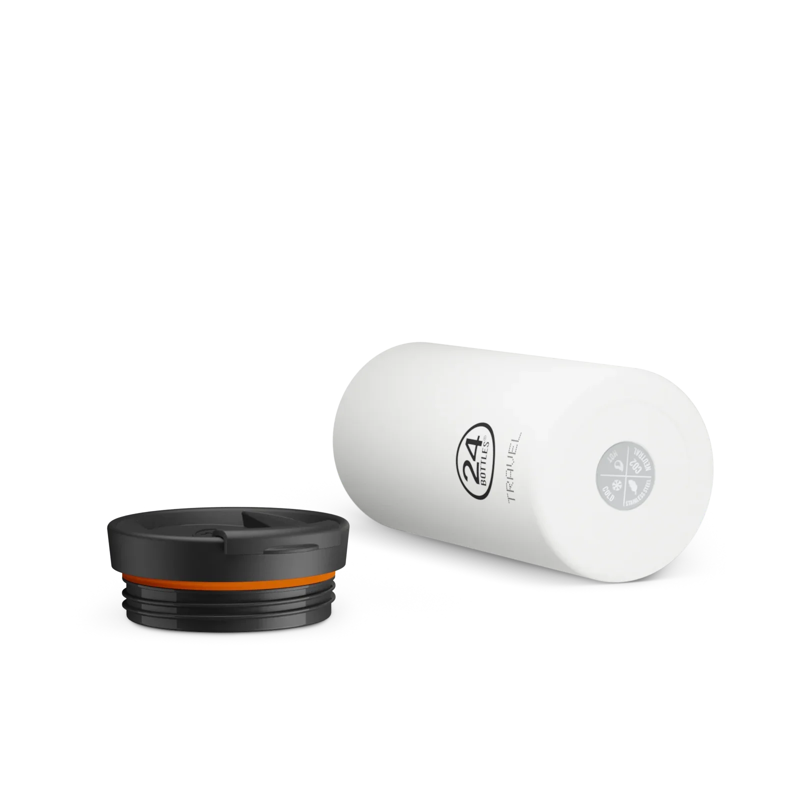 24Bottles Travel Tumbler - Ice White - 600 ml - Tashqila 24Bottles Travel Tumbler - Ice White - 600 ml - Tashqila